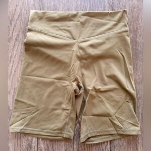 Balance Athletica High-Waist Bike Shorts — Olive Green